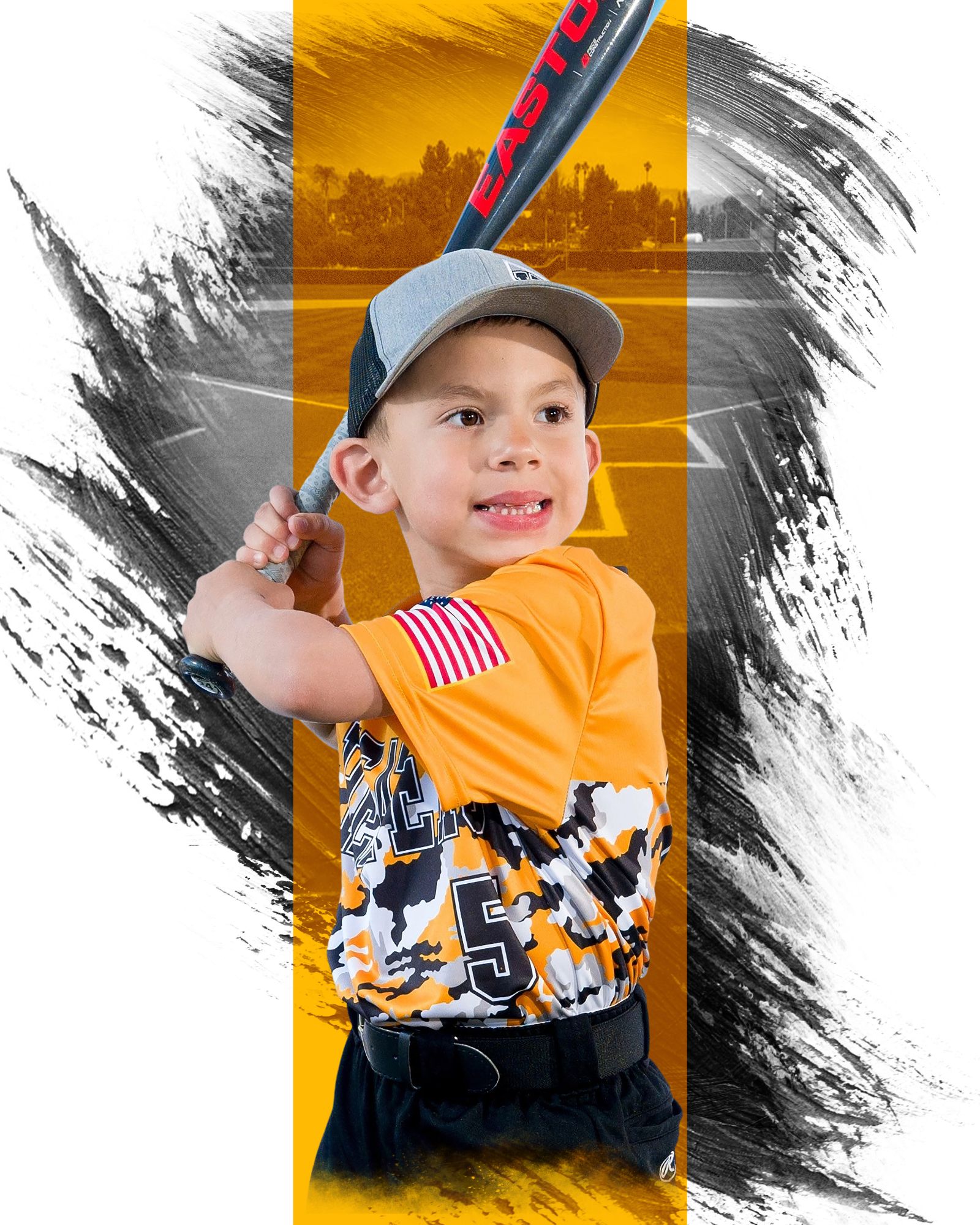 We specialize in sports banner photography for schools, clubs, and teams that want a polished, professional look. This image shows a customized banner created from an individual athlete portrait. Our banners are printed on durable material and made to last the entire season. We handle both the photography and design, making the process fast and easy for coaches and athletic staff.