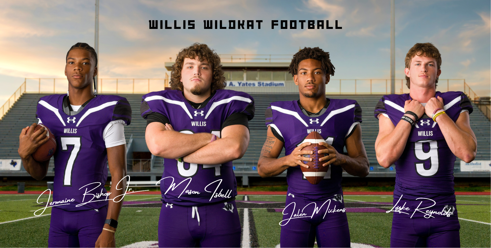 Give your team captains the spotlight they’ve earned. Our custom banners feature bold poses, school branding, and a clean, professional finish.